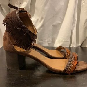 Aquazzura Firenze chunky fringe heel
